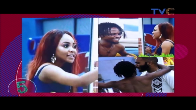 TVCconnect's tweet photo. Housemates who were disqualified from #BBnaija house so far:
1. #Kemen 
2. #Khloe
3. #KBrule
4. #Tacha
5. #Erica 
#ESplashOnTVC #BBNaija https://t.co/oQs3vRT2E2