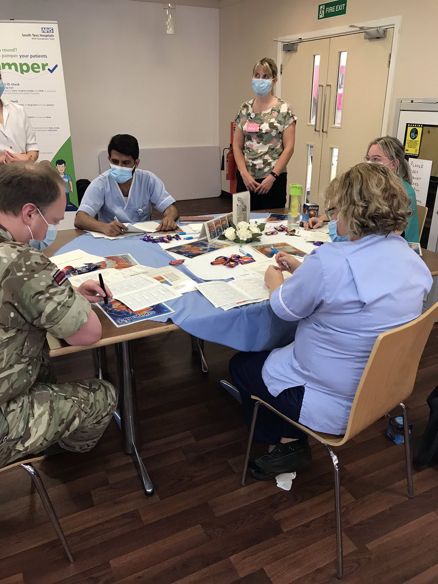 steespharmacy's tweet photo. Medicines Safety Week now in full swing! Medicines safety cafe events for Nursing staff running four times a day, every day! Speak to your ward manager or pharmacy team to sign up! Lots of interactive learning and can be used towards revalidation #medicinessafetyweek @SouthTees https://t.co/eae2gNxHNc