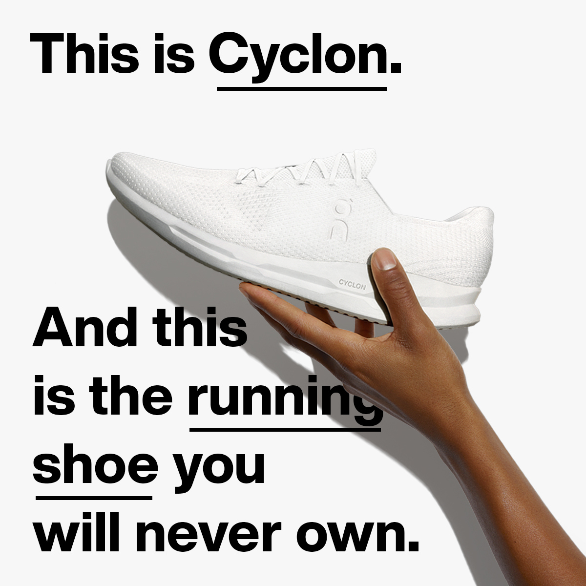 The secret is out. #ThisIsCyclon. And this is the first ever, fully recyclable running shoe available only on subscription.

It’s the shoe you will never own.

Find out why. bit.ly/32uezDy