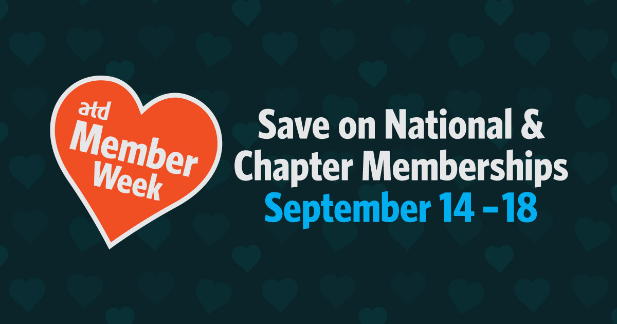 Been waiting for the right time to become an ATD Power Member? The time has arrived! Join ATD South Carolina &amp; ATD National by September 18 to save 10% on Power Membership!