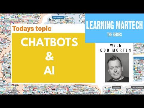 oddmorten's tweet photo. Want to learn about #martech? Head over to #LearningMarTech's all new Youtube-channel and subscribe today. First episode is with @samuelschmitt and about #chatbots and #AI https://t.co/kZIvdmKyJt https://t.co/DX6Qjf1RXK