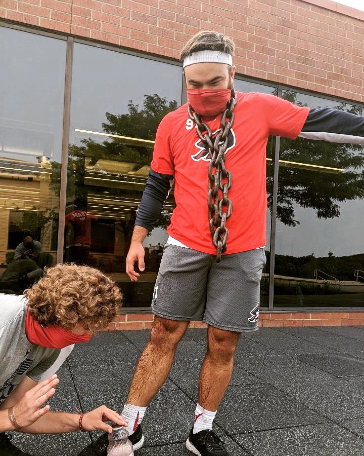 You know them specialist got the JUICE to👀‼️ Great work this week <a href="/nolimitpete/">PETER MILLS 6’4 270 OL CO’ 27</a> ‼️🔵🔴🏈 #RMUFB #RMUCulture #RMUSpecialist #HOTY #strengthandconditioning