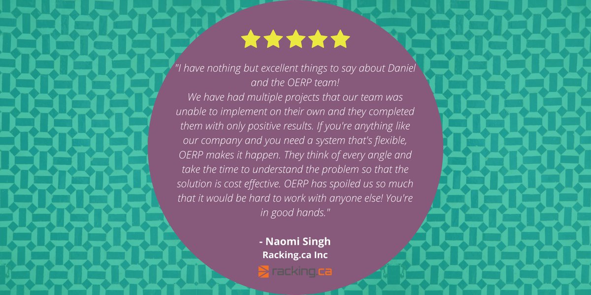 oerp_ca's tweet photo. At OERP Canada, customer satisfaction is our top priority!
We are here to help YOU.
Contact us today! 
#review #erp #erpimplementation https://t.co/wR7obfVC5n