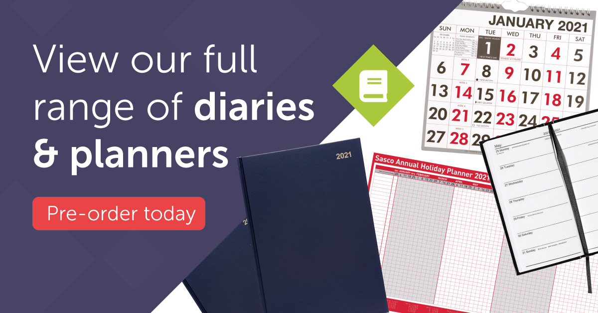 mark_strach's tweet photo. Dare we say it - it's time to start planning! With over 50% of the UK returning to work, now is a great time to get organised. We've got a wide range of diaries, planners &amp; calendars. While stocks last. Pre-order to avoid disappointment: https://t.co/1LC6dyucwW
#organisation https://t.co/2SFeXzBX3s