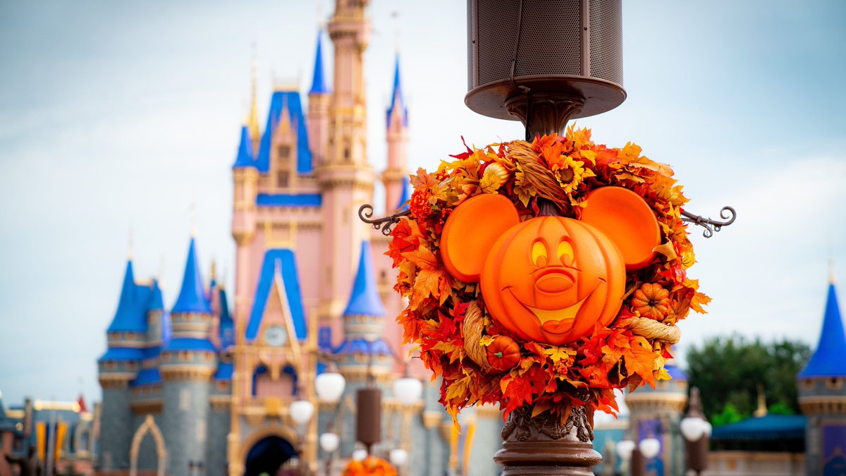 OrlandoInformer's tweet photo. It’s officially fall at Magic Kingdom. 🎃😭🧡 https://t.co/b1eh3odXIH