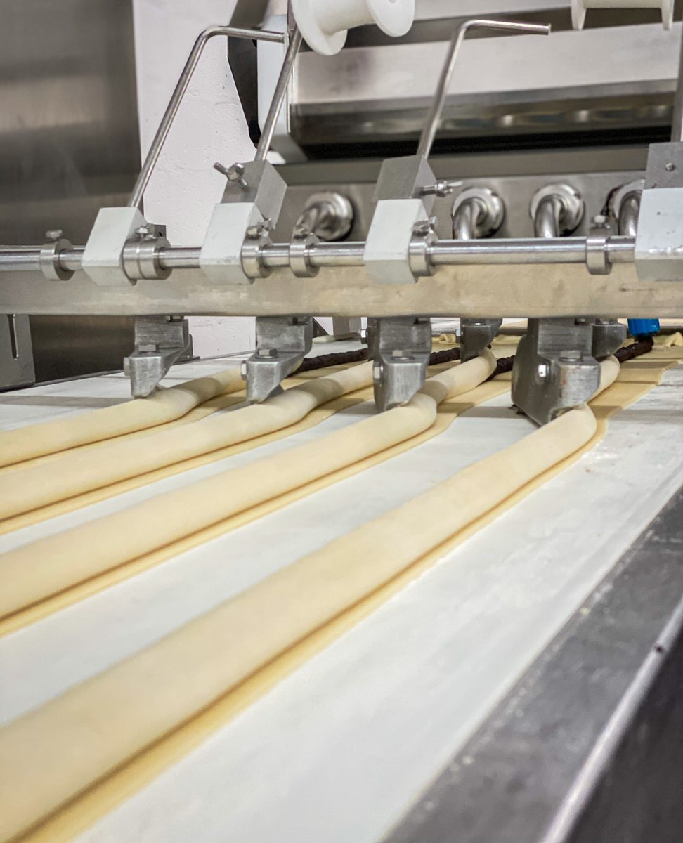 Our chocolate Rugelach in the making, order ahead. Link in bio! #zarosfamilybakery #chocolaterugelach