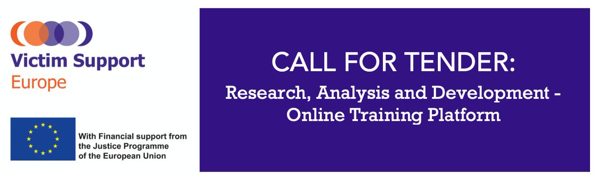 VictimSupportEU's tweet photo. 📢 Call for Tender: Research, Analysis and Development - #OnlineTrainingPlatform!
➡️ Learn more: https://t.co/denV5kV6Cf https://t.co/q5mgQfQmdQ