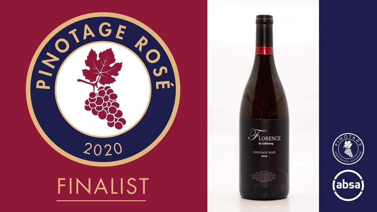 Aaldering Vineyards and Wines is delighted to announce that our Florence Pinotage Rose 2020 has been nominated as one of the Top 10 in South Africa at the ABSA Pinotage awards . Keep following us on Social Media to find out where we placed . #Pinotage