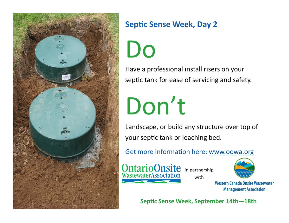 #SepticSense Week, Day 2: Ensuring that your septic system is operating properly is made simple &amp; affordable when its components are accessible to servicing professionals. Get more info: bit.ly/33wDZje #onsiteproud