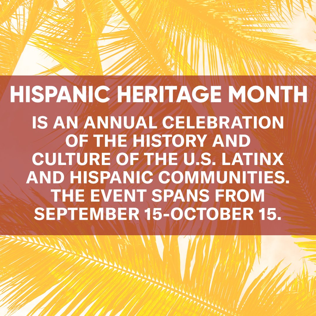 HISTORY's tweet photo. Hispanic Heritage Month, the annual celebration of the history and culture of the U.S. Latinx and Hispanic communities, begins on #ThisDayInHistory. A thread. https://t.co/3qokjILSZ2