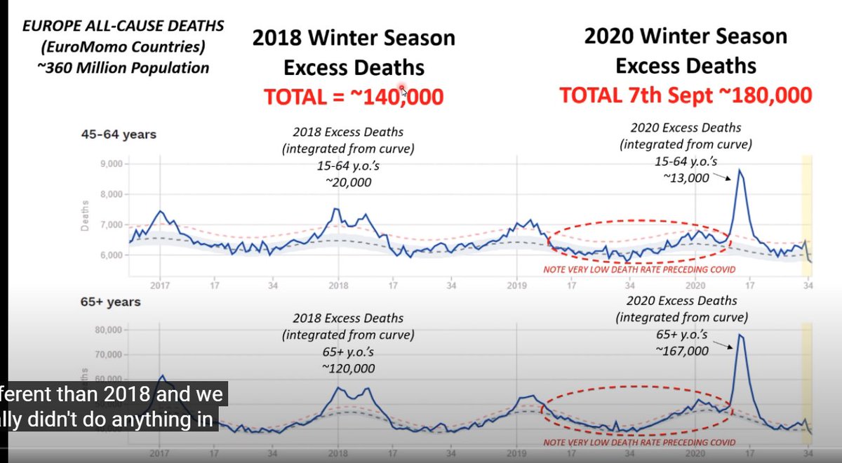 I wasn't going to dwell, but this graph is ridiculous, as he is circling the SUMMER as the 'flu season' and then claiming COVID started in the Winter (in March).