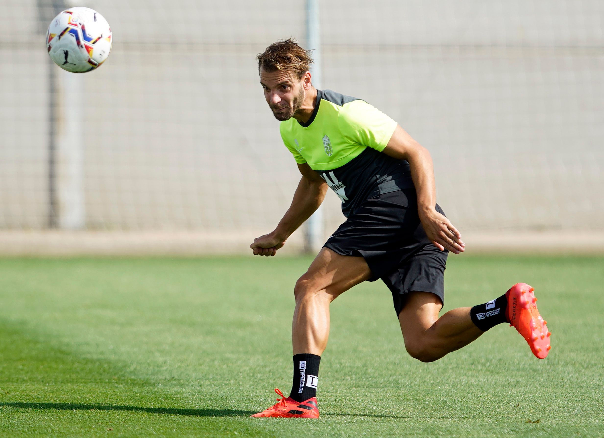 Soldado, en la sesión del Granada (Foto: GCF).