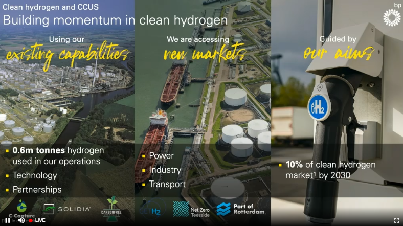 ronaldbackers's tweet photo. Wow, we're being mentioned during #bpweek on the development of green hydrogen for the @bp_plc refinery in @PortOfRotterdam #energytransition #decarbonisation https://t.co/JoxBHbif5h