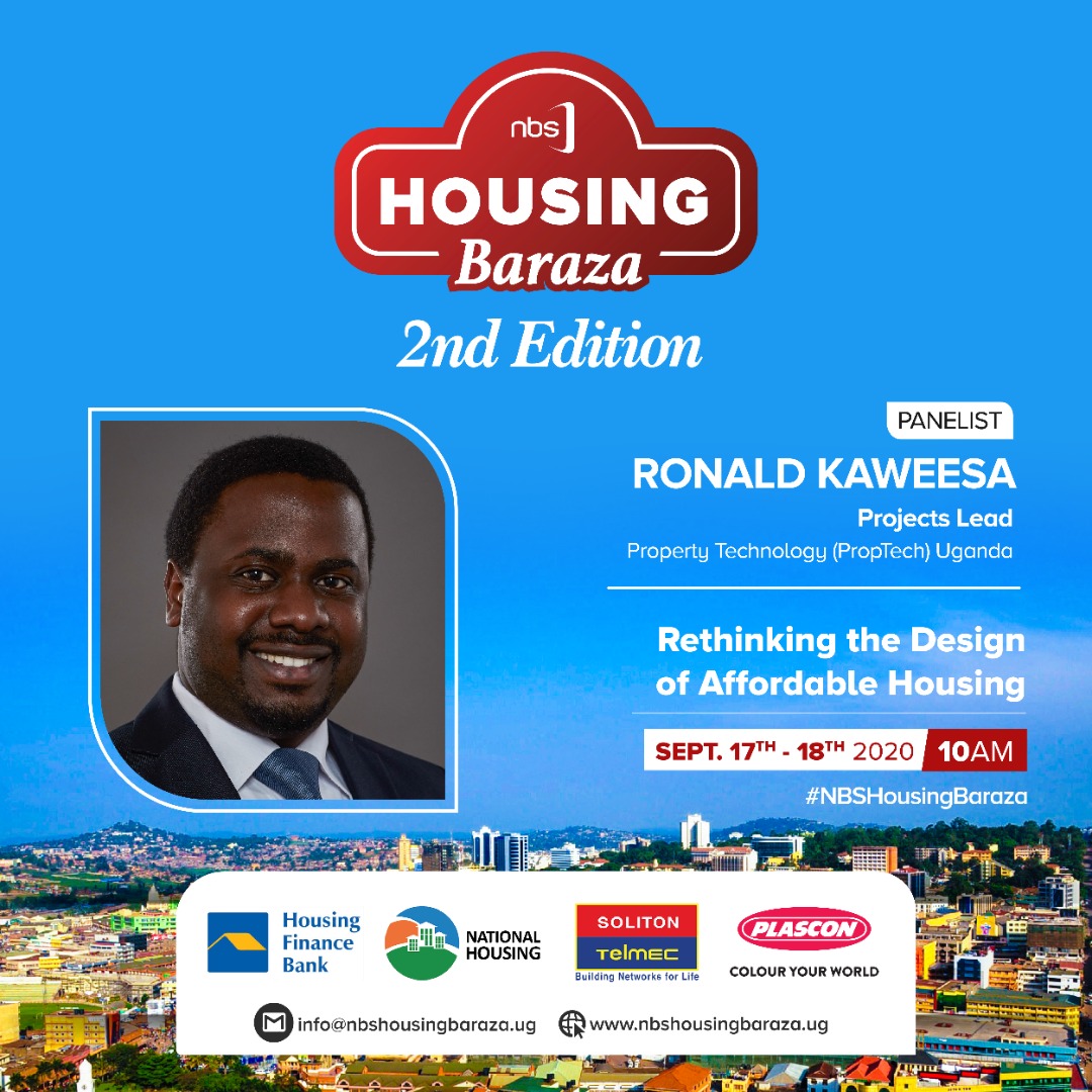 nbstv's tweet image. Ronald Kaweesa of Property Technology Uganda will be a panellist on #NBSHousingBaraza under the theme, &quot;Rethinking the Design of Affordable Housing.&quot;

Be part of the two days event effective 17th September 2020.

#NBSUpdates