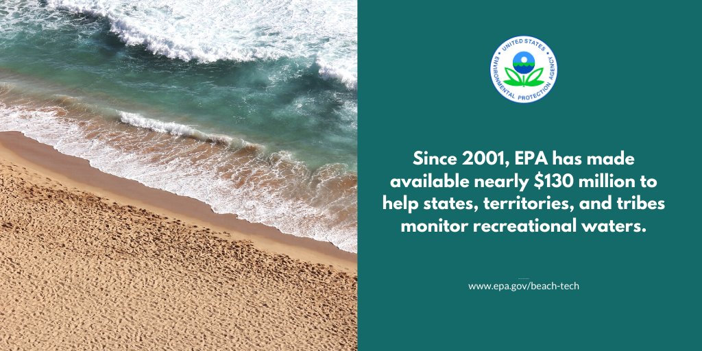 EPAregion2's tweet photo. #DYK @EPA provides funding to protect recreational beaches? This funding supports #USVI #DPNR to test the bacteriological water quality of recreational beaches to ensure the waters are safe for swimming and public health is protected. https://t.co/iZJ6L7LeSr
