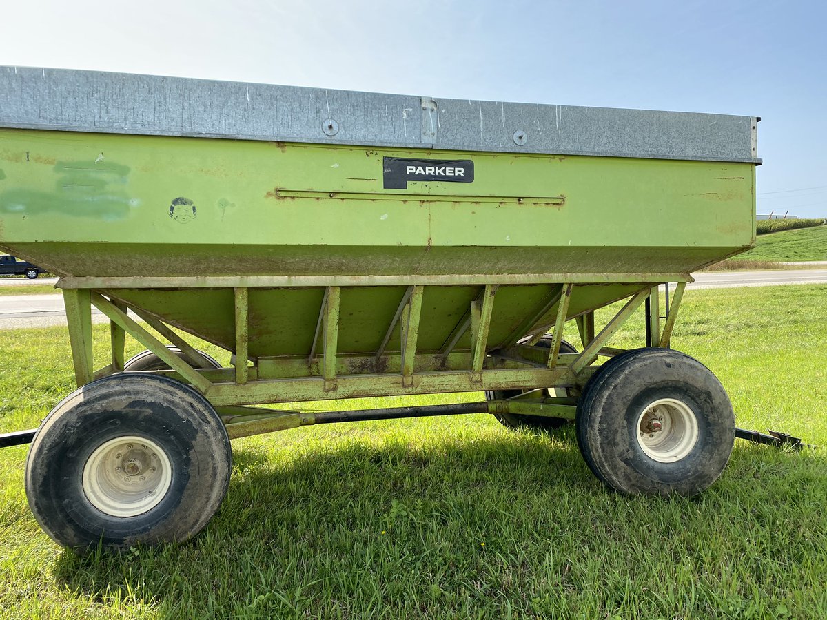 2 - 450 Bushel Parker wagons for sale. $7,000 for both. Both in working condition. Call Mike Rea 563-590-0150 with questions
