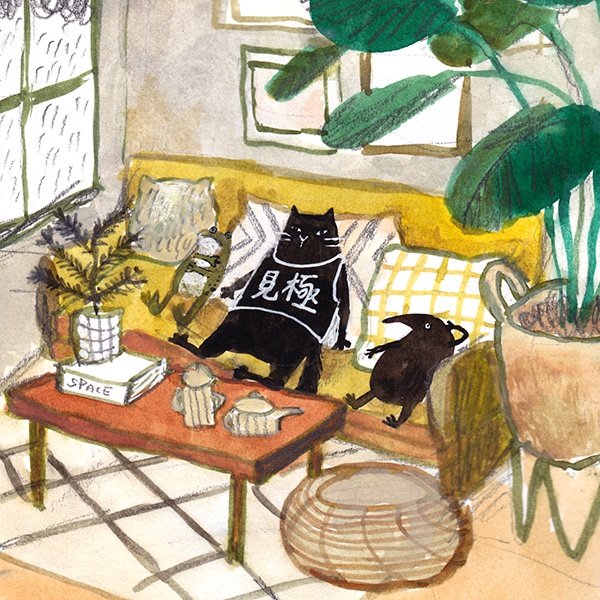 Rainy day 
#sketchbook #blackcat 