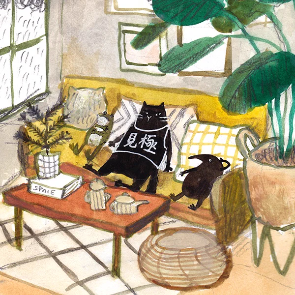 Rainy day 
#sketchbook #blackcat 