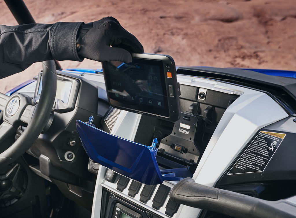 YamahaOutdoors's tweet photo. The all-new #ProvenOffRoad #YamahaWolverine #RMAX1000 LE & XT-R models are equipped w/a dash-mounted, fully-integrated #Yamaha #AdventurePro to explore further w/ even more capability & confidence, as well as the ability to share experiences via social to #REALizeYourAdventure. https://t.co/76XcSxs7EL