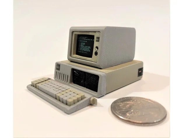 bonus points if it's just the same scale as the  @rabbitengr IBM PC model, but with a tiny LCD in there
