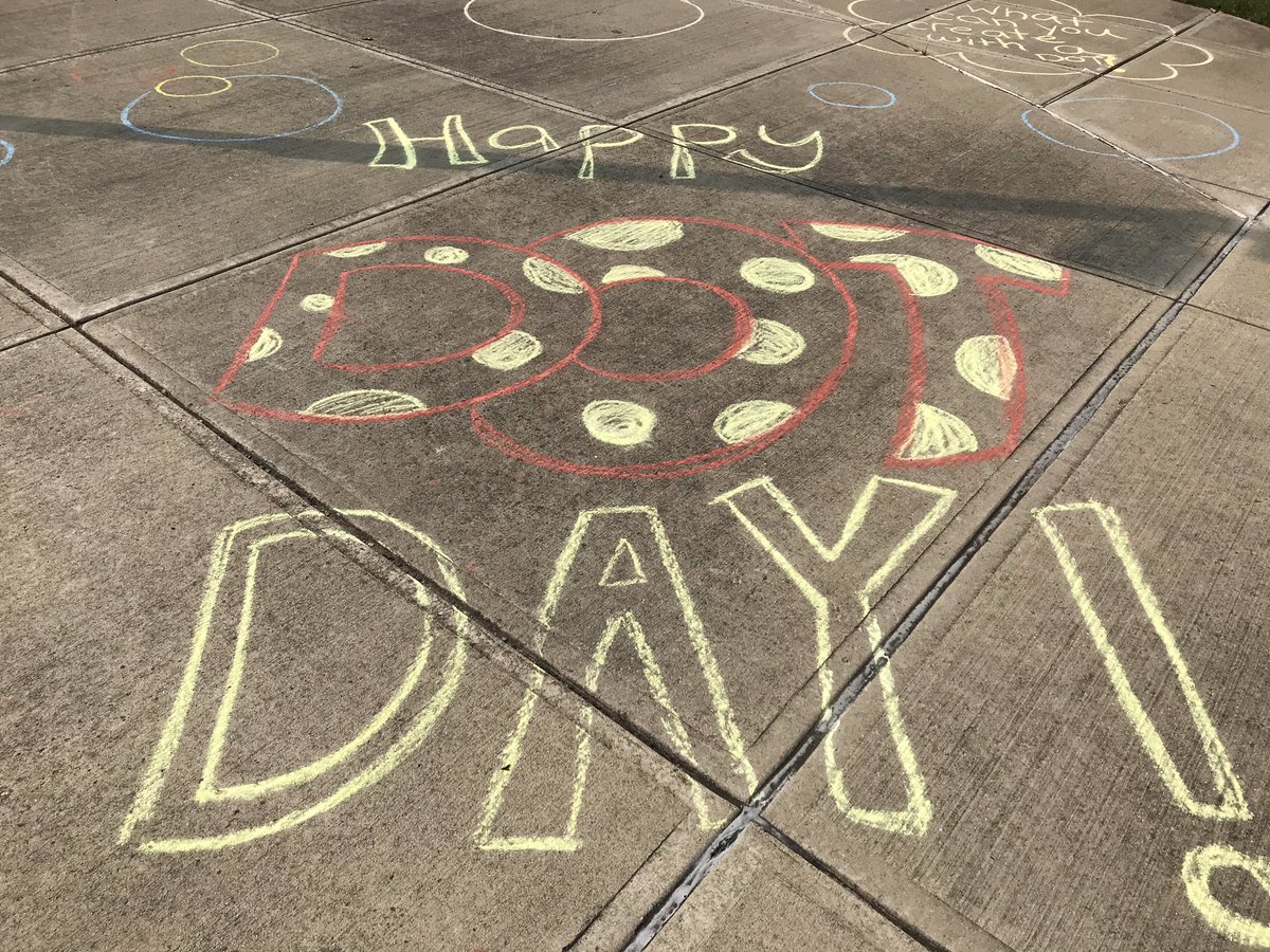 wohillsart's tweet photo. Happy Dot Day Worthington Hills! Grab your chalk, make a mark, and see where it takes you! #hawkeyepopupadventure https://t.co/5s9A0V40xd