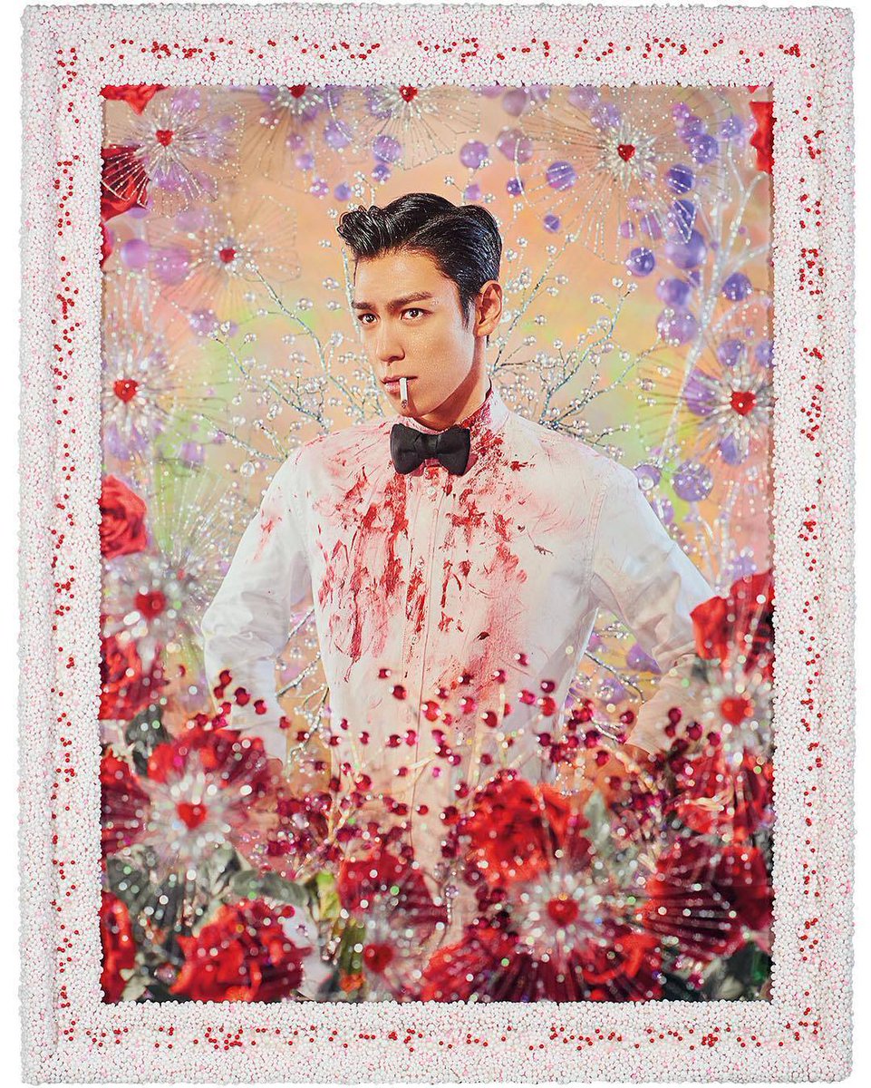 In the year 2016, T.O.P also collaborated with Pierre Et Gilles, two French artists known for their fusion of Art and Photography. The artwork was exhibited at the Galerie Templon in France and at KMCA in South Korea.