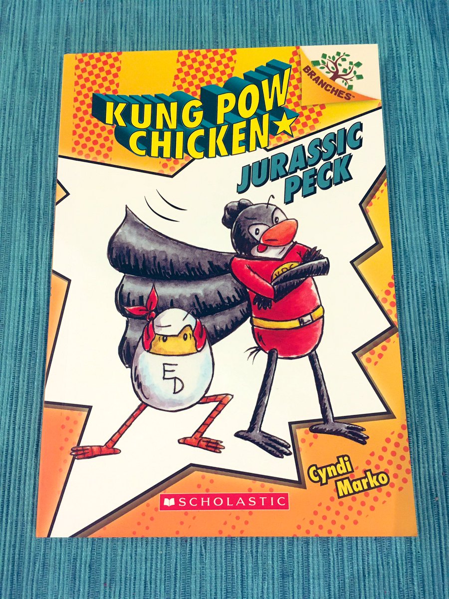 🦖🦕+🐓🐣+🤣😂= Kung Pow Chicken: Jurassic Peck! Everyone’s favorite avian superhero is back!! Happy book birthday, @CynMarko! 🎉