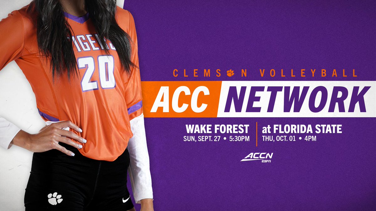 ClemsonVB's tweet photo. National airwaves 📡 here we come 🙌

🗓 https://t.co/tMuMteiWQC

#ClemsonVB🏐 https://t.co/ppTZmm6phY
