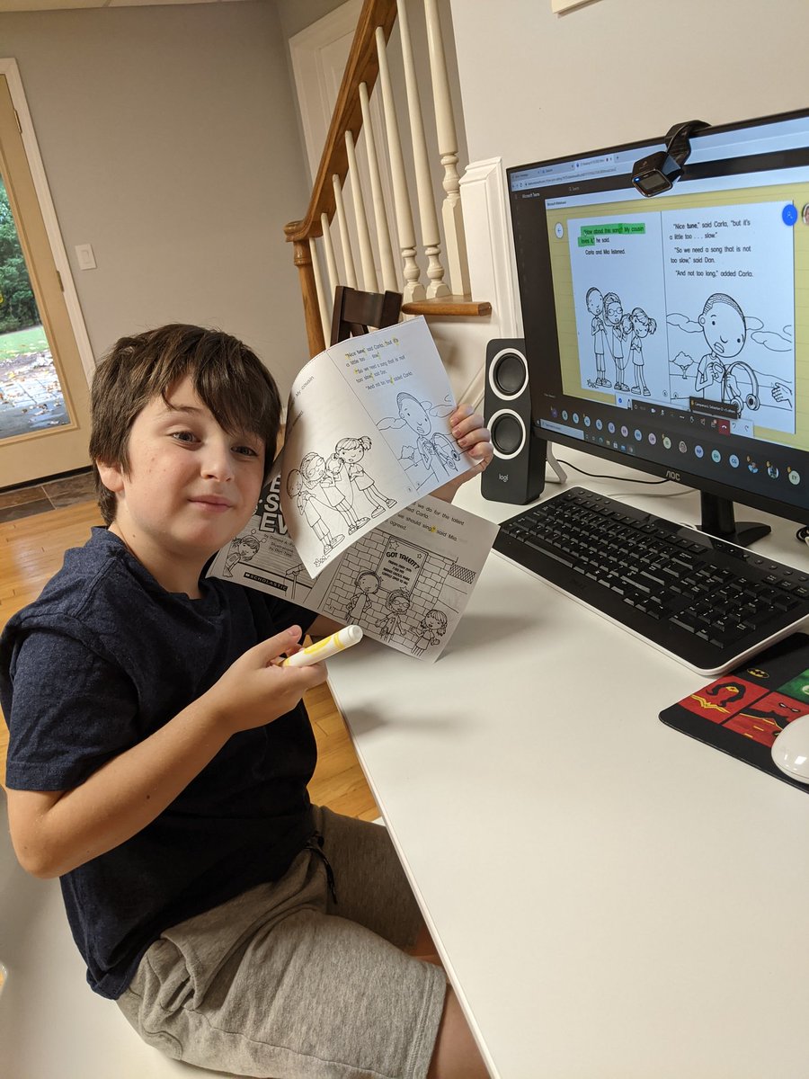 LazarusCohen's tweet photo. Working hard remotely @DolvinES #Dolvingoesdigital @hillam4kids https://t.co/cdmvrkJuNS