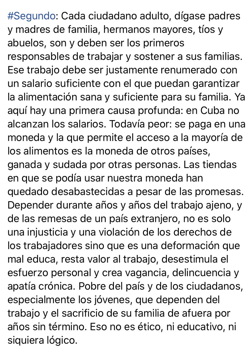 CubaLiborio's tweet photo. Esto está circulando en Facebook con la autoría de Alexander Abreu, pase y lea que aunque no lo haya escrito él, vale la pena leerlo. #Cuba @DiazCanelB @fernandorojas_6 @joaquinsglez @cubadebatecu https://t.co/pFWS34Sckx