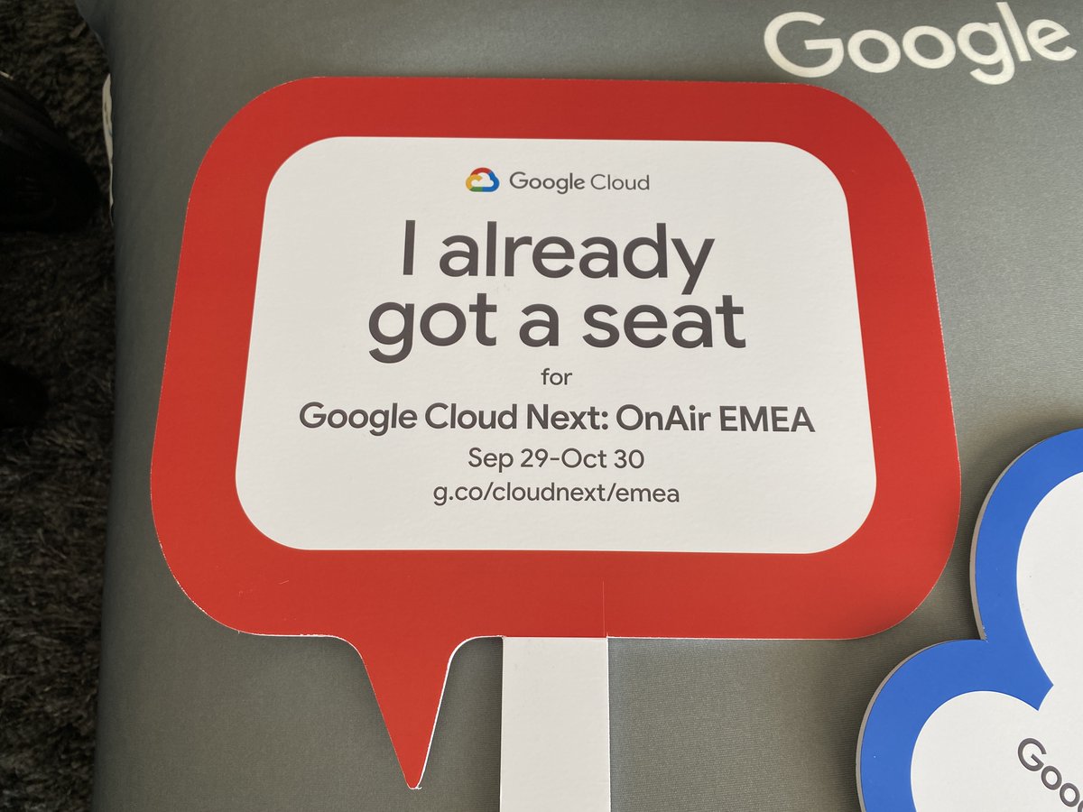 danielalbu's tweet image. Great to be a part of @Google Cloud's Tech Leaders community & get a personal invite to the @GoogleCloud Next EMEA event.
5 weeks of the best of @GoogleCloud tech starting September 29th!
Register here: bit.ly/325XxeT
(Thank you @shani_w for the cool gift!)