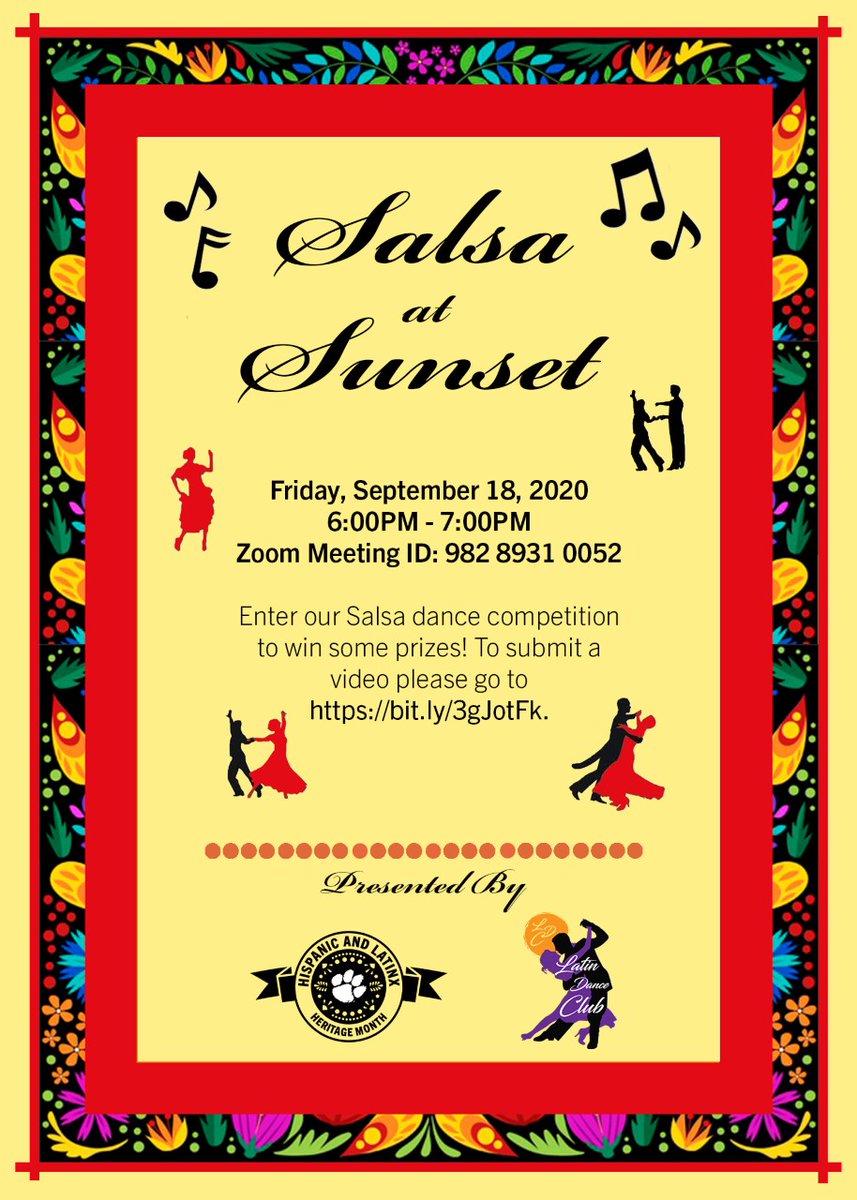 Salsa this Friday, Sept 18 from 6-7 pm. Show us your awesome dance moves!