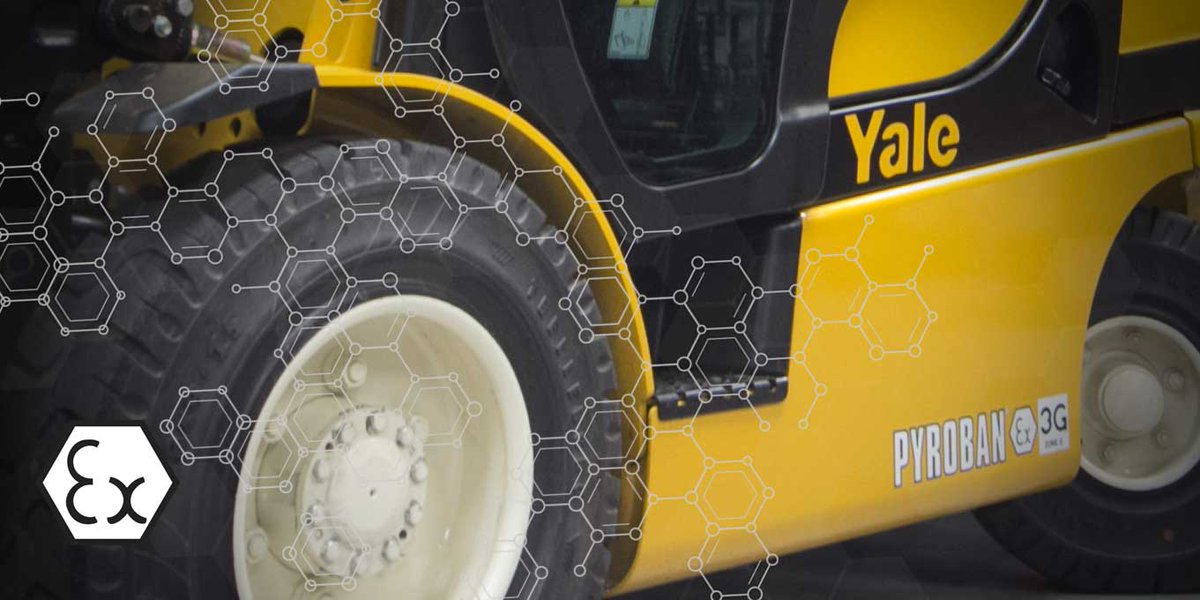Pyroban's tweet photo. For the Silbitz Group’s paint booths in Stassfurt, four @YaleEMEA forklift trucks were specially modified with Pyroban ATEX explosion protection for operation in the vicinity of paint and dust mist. Read more: https://t.co/tYPWxGl55p #Pyroban #ThisisYale #MaterialsHandling #ATEX https://t.co/cxdA50s3lD