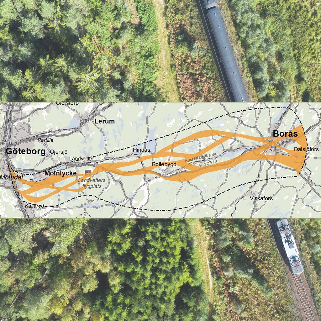 Samråd 2! Vi visar förslag på stationslägen och korridorer för den nya järnvägen. Se all info och lämna dina synpunkter: trafikverket.se/nara-dig/Vastr…