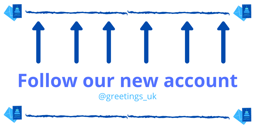 For the latest updates on our personalised greetings cards and other fantastic content make sure to follow our new account: 
<a href="/greetings_uk/">Corporate Greetings UK</a>

You can also stay up to date with us on Facebook and Instagram:

FB: facebook.com/CorporateGreet…
Insta: instagram.com/corporategreet…