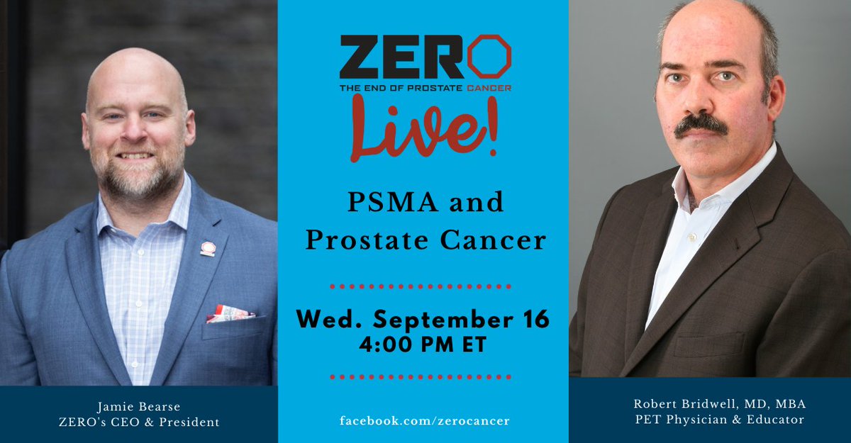 ZEROCancer's tweet image. Tune in tomorrow for our ZERO Live: PSMA and Prostate Cancer
Dr. Robert Bridwell, a specialist in Internal &amp;amp; Nuclear Medicine, will discuss prostate specific membrane antigen (PSMA). Learn more about #PSMA and imaging with PSMA diagnostics, bit.ly/3icPN06 #prostatecancer