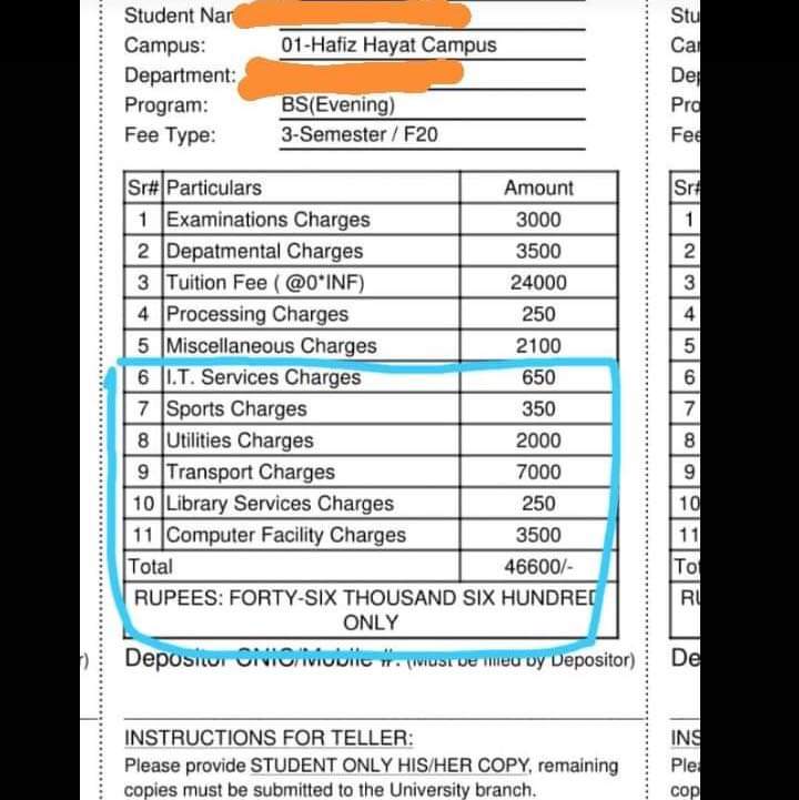 HaiderSuleiman's tweet photo. @HamailEjaz ChCk out👇..no 1 is taking action against overcharges in uog 3rd smstr stdnts wil continu their online stdy and 7th smstr wil allow to uni.But the mattr is y they are taking these charges ..is there any authority who wil chckout this mattr..#rubbishsystem #SayNoToUniversitiesFees https://t.co/GD0a3r4mN9