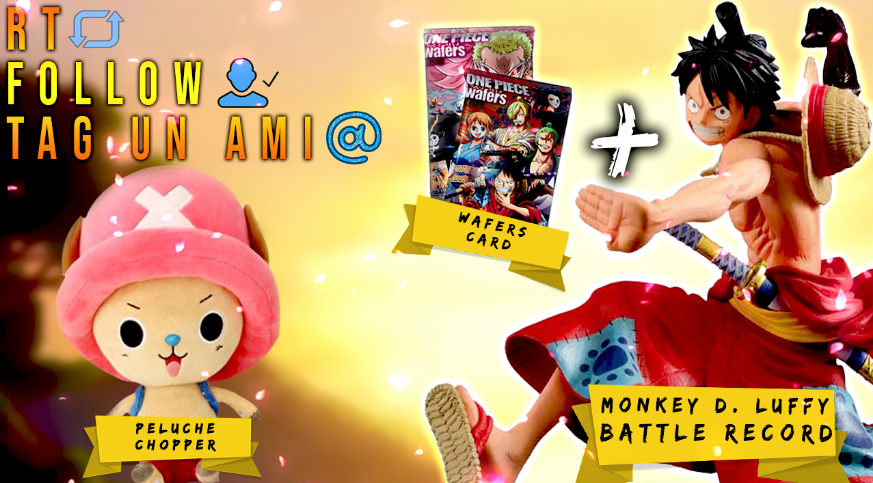 GojiYoutube's tweet image. Concours GOJI x Nihon no Sekai !

Tentez de gagner une figurine Luffy Battle Record + 2 Wafers Card ou une peluche Chopper 🔥

Il y aura deux gagnants ! 

-RT ce Tweet 🔁
-Follow @GojiYoutube &amp;amp; @NihonNoSekai1 
-Mentionne un ami ! 👥

Bonne chance à tous ! 🏴‍☠️