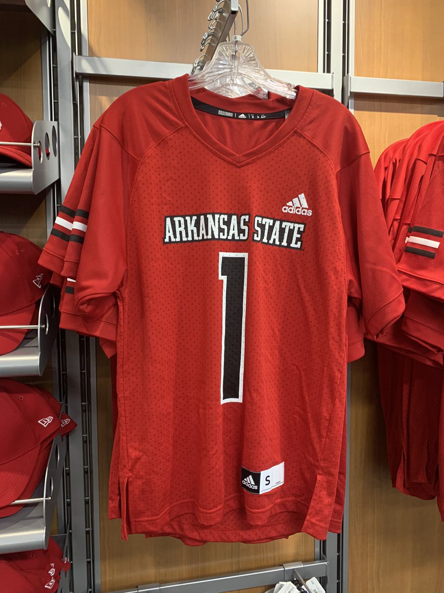 HAPPY GAME WEEK!! Get ready to support our RED W O L V E S this weekend with a New JERSEY or any other A-State apparel! #shopastatebookstore #howlyes🐺  #gameweek ❤️🖤🤍