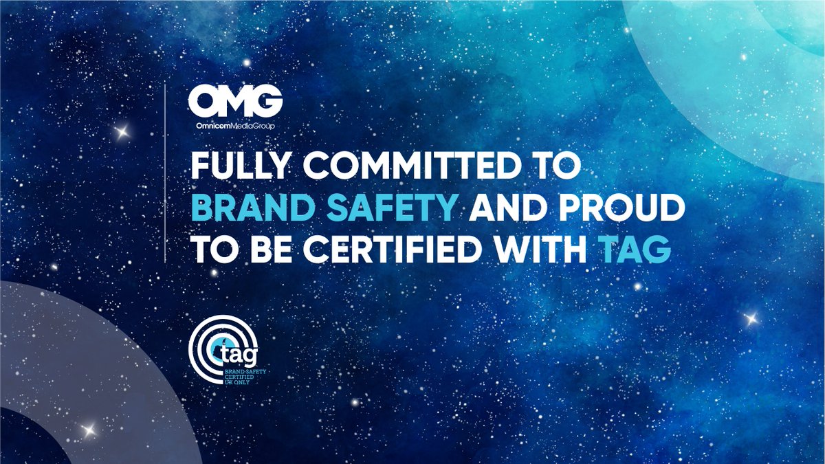 OMG_UK's tweet photo. OMG UK is fully committed to brand safety and is proud to be certified with the ad industry's first global brand safety certification program,@tag_today’s TAG Brand Safety Certified Program.

Read more: https://t.co/guQ4FRDGVv 

#brandsafety #getTAGed #digitaladvertising https://t.co/PVKb9PMNEc