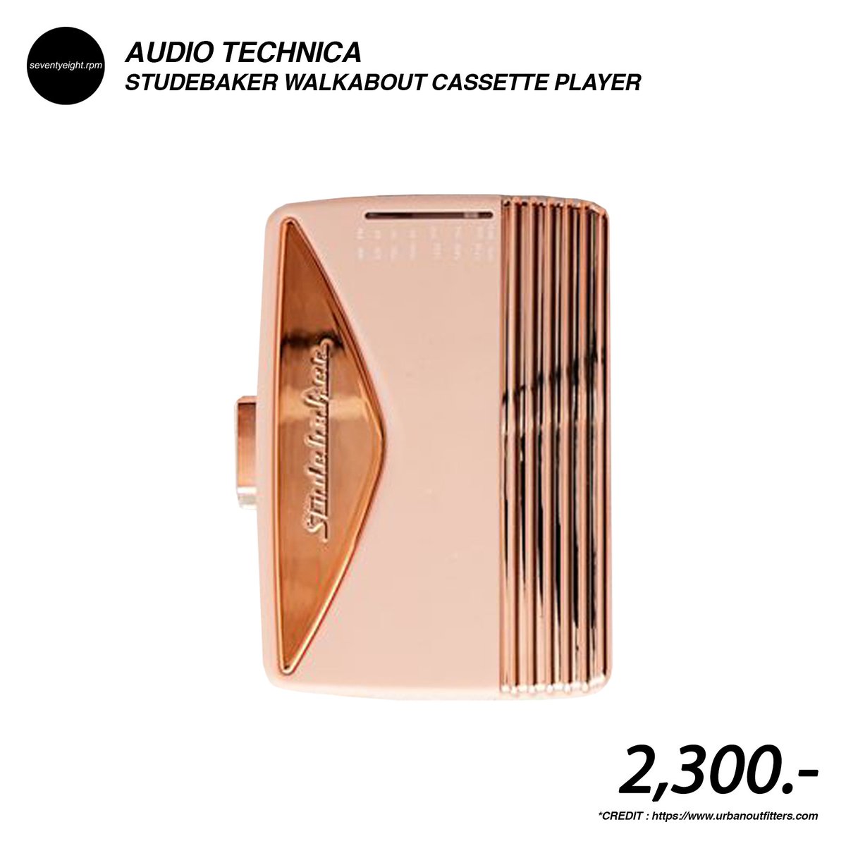 78rpm_'s tweet photo. PRE-ORDER! Studebaker Walkabout Cassette Player เครื่องเล่นเทปคาสเซต สีชมพูโรสโกลด์และสีดำทองแนวเรโทร สามรถเล่นวิทยุได้ ราคา 2,300.- 
*จัดส่งฟรี เฉพาะวันที่ 1-30 กันยายน 2020 นี้เท่านั้น!! 
#vinyl #turntablethailand #turntablebkk #turntable #แผ่นเสียง #เครื่องเล่นแผ่นเสียง https://t.co/dTunTRJng8