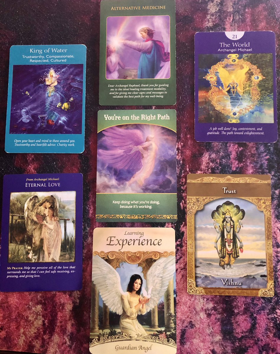 Messges for the Collective for the  #Virgo New Moon Theme: You’re on the right path Embrace: King of Cups + The WorldRaphael: Alternative healing Michael: Eternal Love  Vishnu: Trust Closing Message: Leaning
