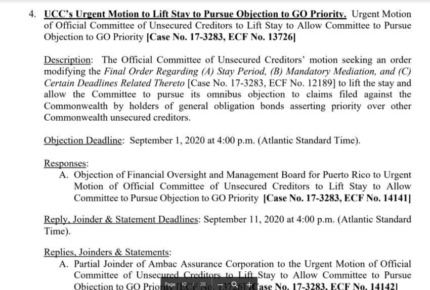 cate_long's tweet photo. PR T3 omni hearing tomm will include arguments on:
Prepa rejecting renewable contracts
Prepa motion to allow Luma T&amp;D contract
UCC motion to litigate GO priority
[Congress clear that constitutional debt had priority but args will be interesting]
https://t.co/Kpx8SFWH94 #muniland https://t.co/QLGW8TwU7D