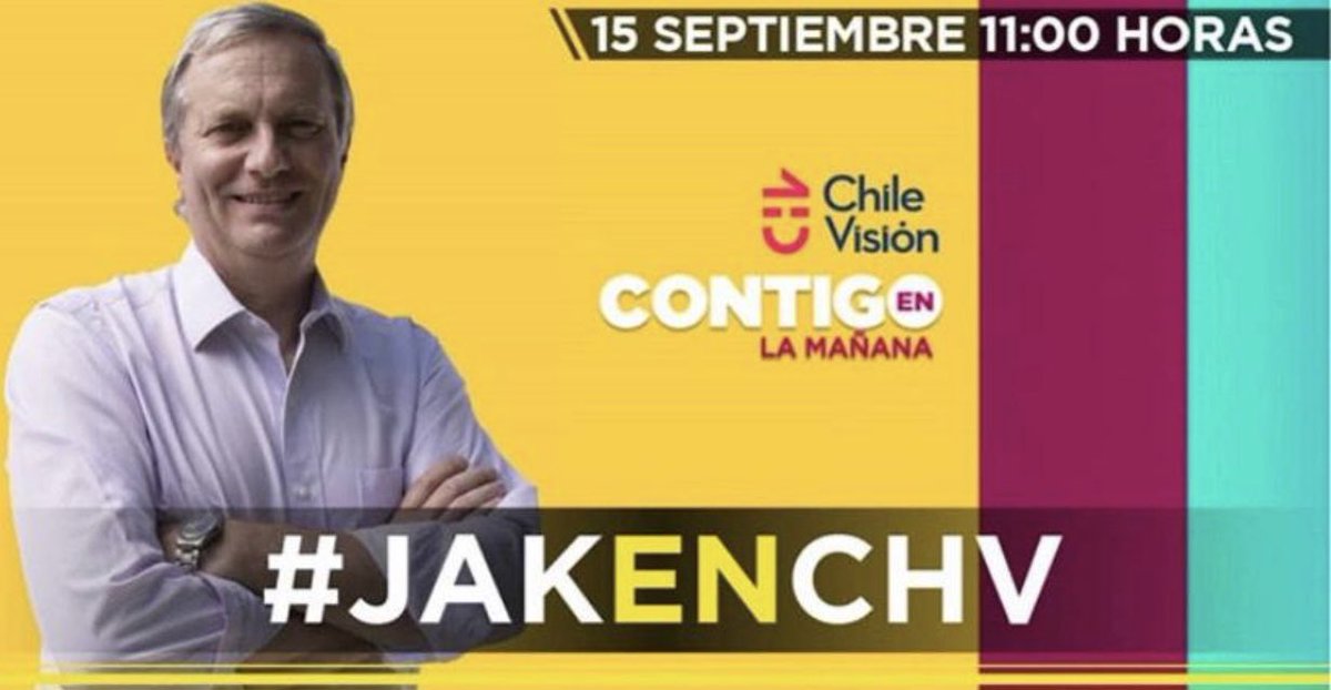 joseantoniokast's tweet photo. Nos vemos en unos minutos más en en el matinal #ContigoEnLaMañana de ChileVisión #JAKenChv https://t.co/uTDkrWAvzl