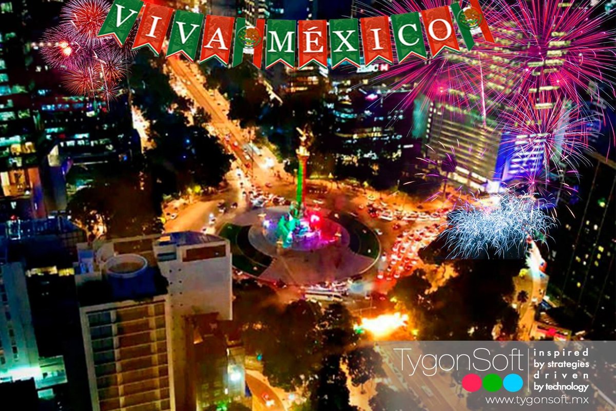 TygonSoft's tweet photo. ¡Te deseamos #FelicesFiestasPatrias! 🇲🇽

#VivaMéxico! 🇲🇽🎊🎉🎆

#TygonSoft, ¡more than a #DigitalAgency! https://t.co/C1stzlLf1i