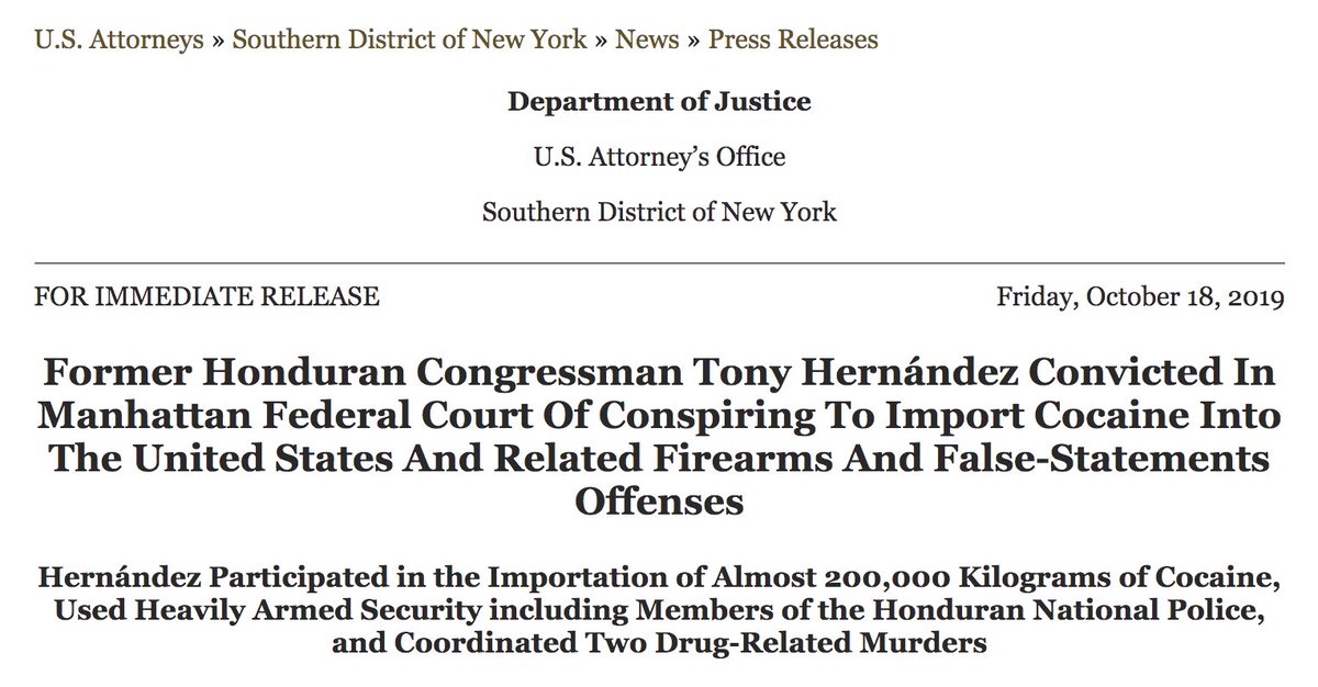 VP of Integrity at FB says fake like are not a harmful global threat. Hi  @guyro let me tell you about the context in Honduras. So first of all the brother of President Hernandez and former Honduran congressman is currently in US jail:  https://www.justice.gov/usao-sdny/pr/former-honduran-congressman-tony-hern-ndez-convicted-manhattan-federal-court-conspiring  https://twitter.com/guyro/status/1305613201803943936