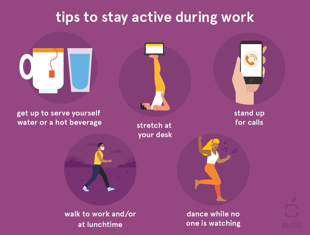 Working from home or not, avoid sitting all day long! 🪑🕑

Prolonged sitting contributes to poorer health in the long run, so rethink your working day &amp; squeeze some of these activities into it while still getting everything done. #BeActive #SitLess