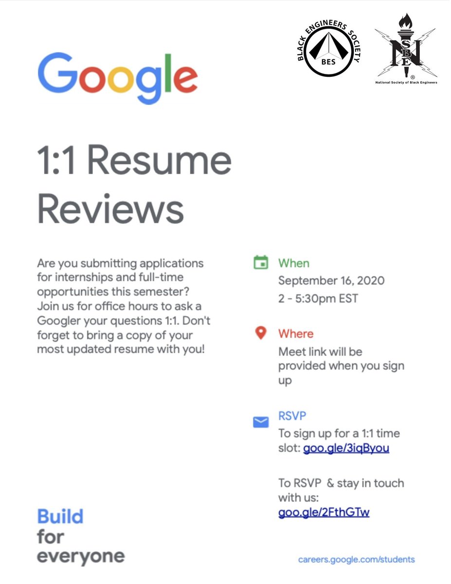 BES_UMCP's tweet photo. join us at the GBM tomorrow night for a little bit of fun and competition! google will also be hosting 1:1 resume reviews before our GBM!!!! to sign up, go to the link in the flyer below https://t.co/DEJ6QU2fo9