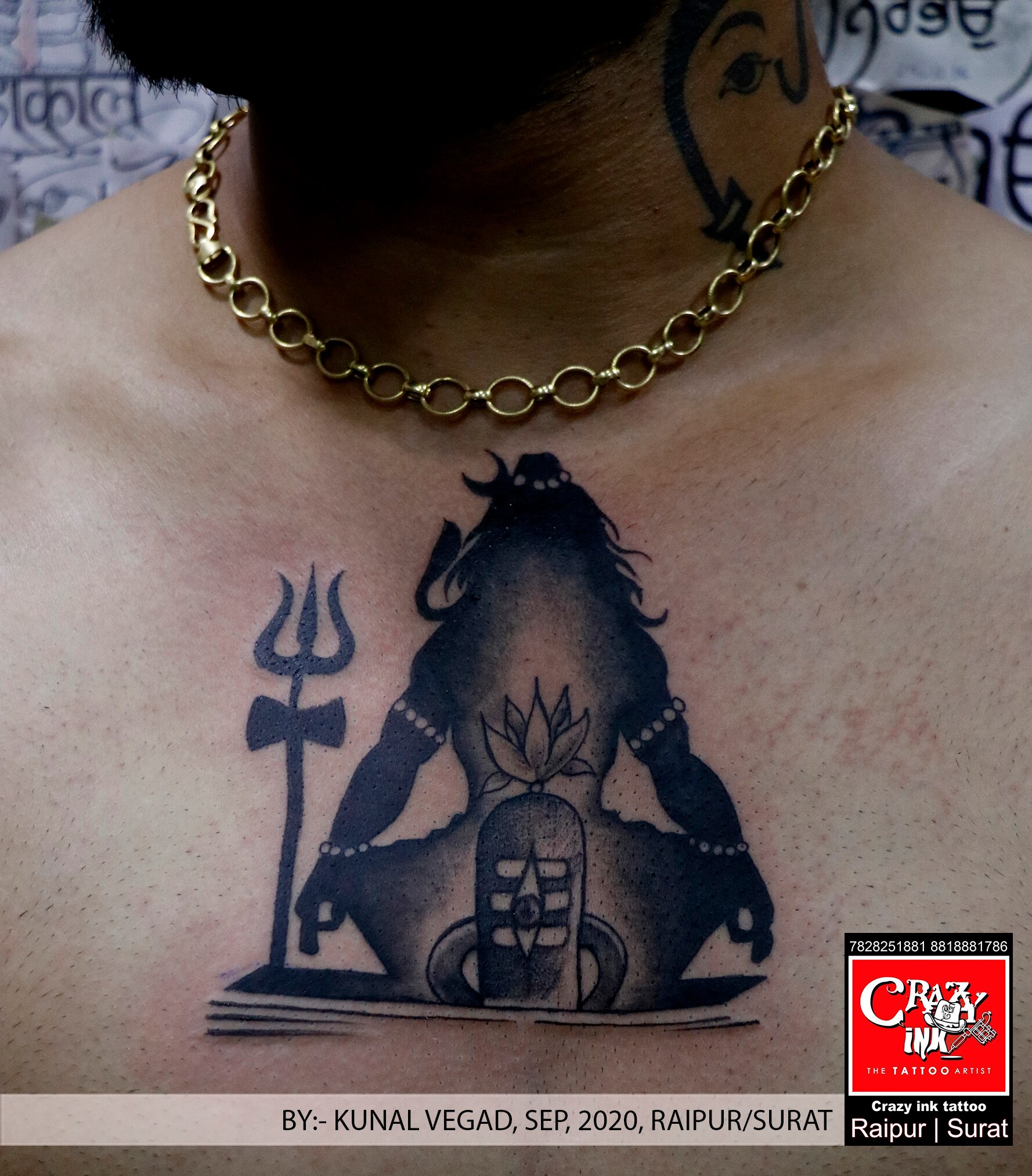 Custom Shiva Tattoo made by Abhishek Saxena at Circle Tattoo Delhi :  u/circletattooindia