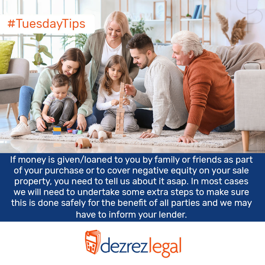 DezrezLegal's tweet photo. When a loved one lends you money to secure a property that you've fallen for, it's a lovely thing to do. Just make sure that you notify us and we can make sure everything proceeds smoothly for all parties.
#tuesdaytips #conveyancingtips #homebuyers https://t.co/wQa599AwoY